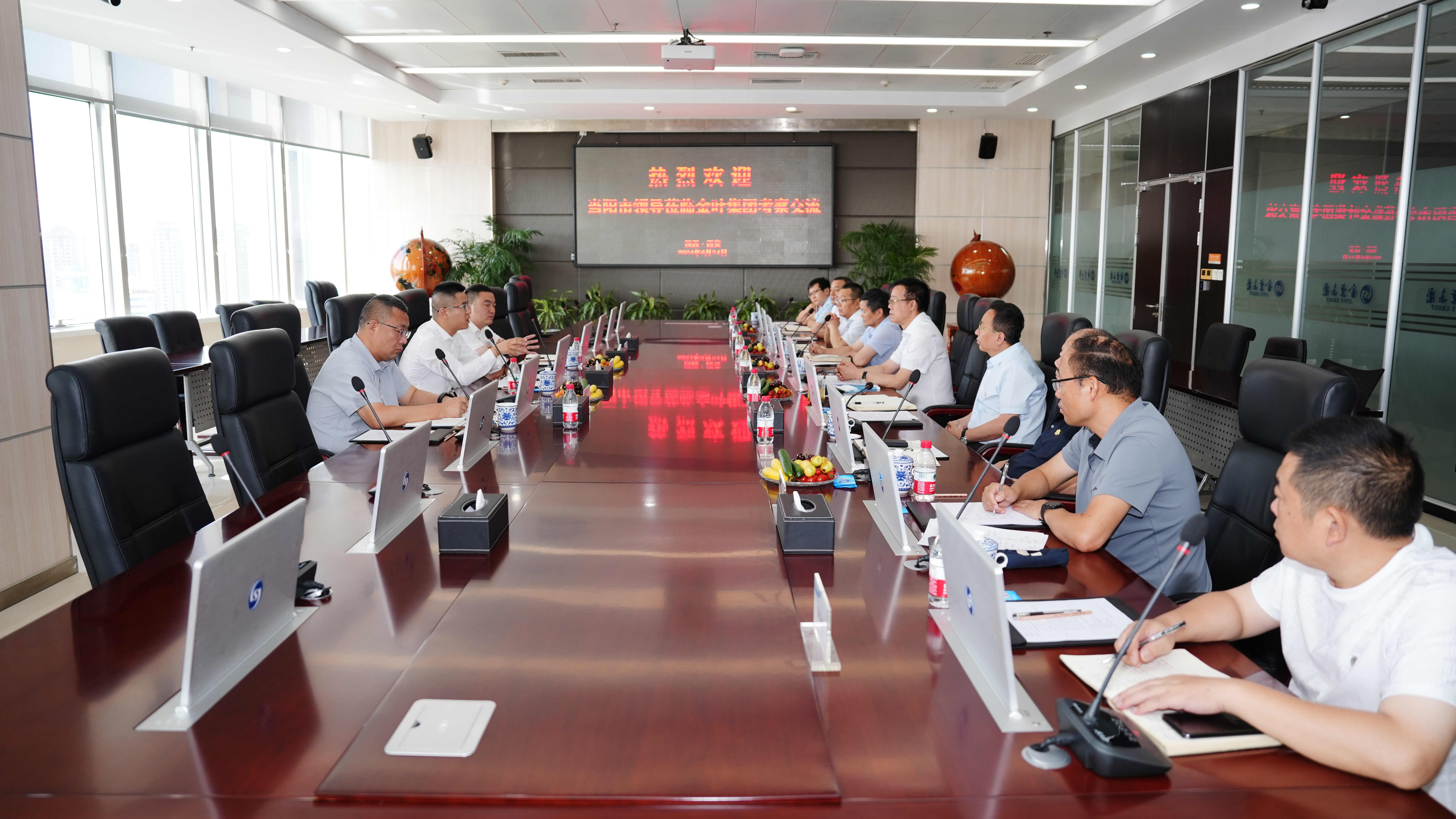 “金葉燦燦 一路向陽”——當陽市委常委、副市長丁雙全一行蒞臨集團公司考察交流